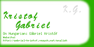 kristof gabriel business card