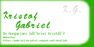 kristof gabriel business card